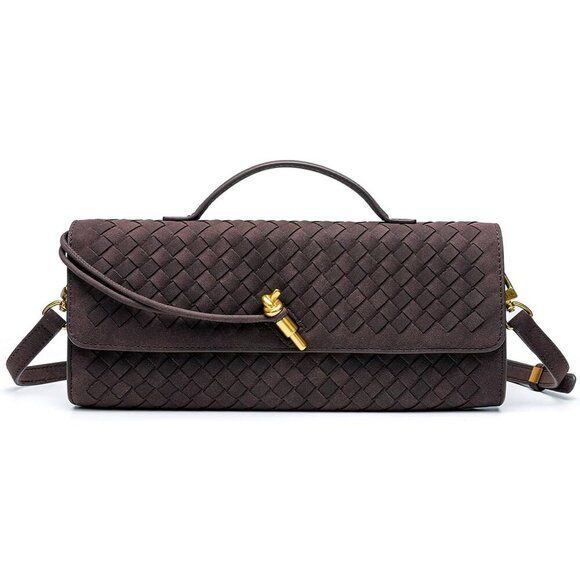 Luxurious Hand-Woven Evening Handbag - Versatile Shoulder and Crossbody Bag